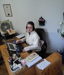 Sitting comfortably is the most important thing for an online teacher